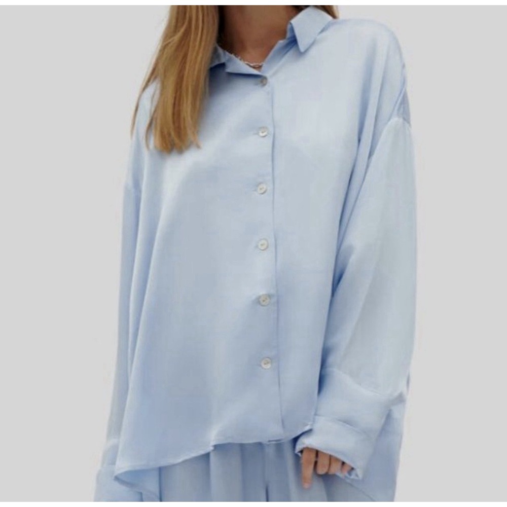 Sleeper Light Blue Pajama Top Oversized O/S